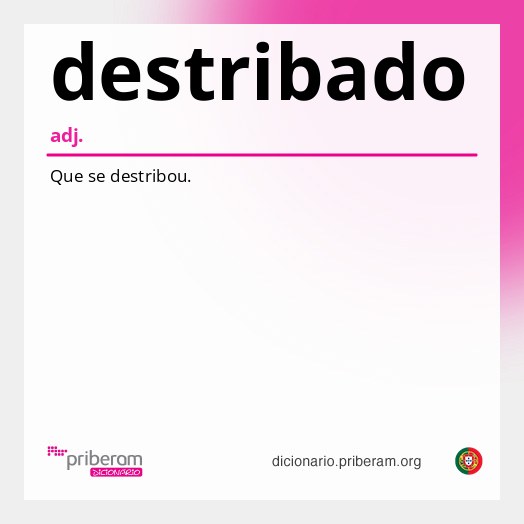 Significado de destribado