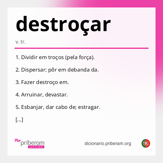 Significado de destroçar