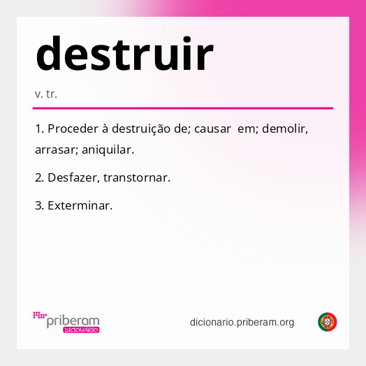 Significado de destruir