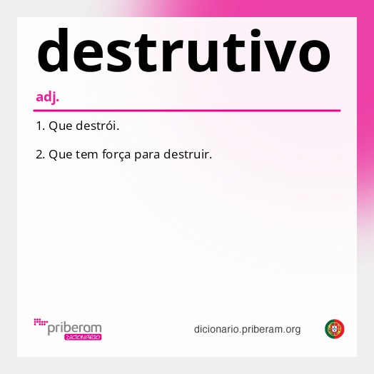 Significado de destrutivo