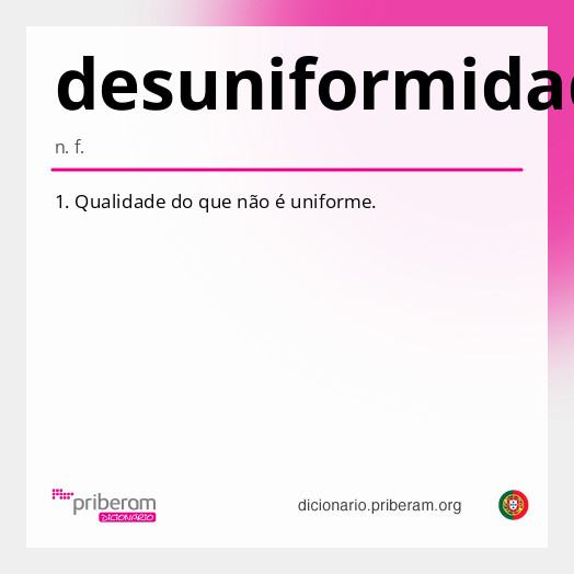 Significado de desuniformidade
