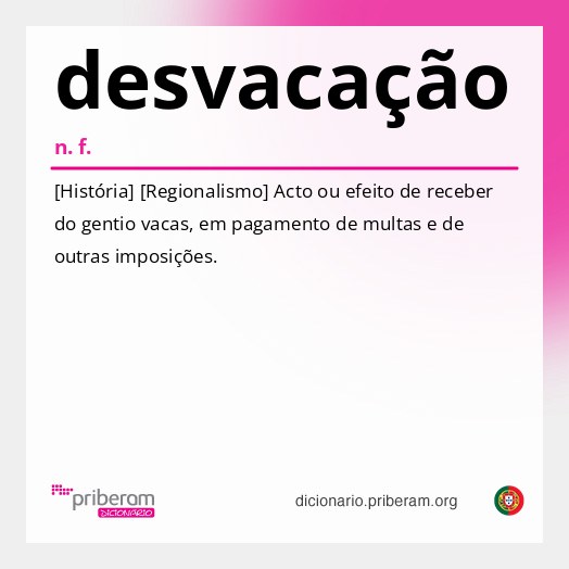 Significado de desvacação