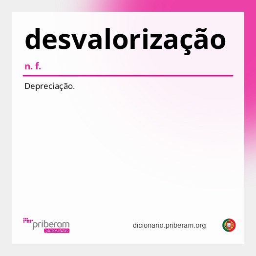 Significado de desvalorização