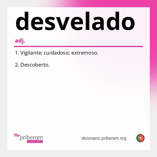 Significado de desvelado
