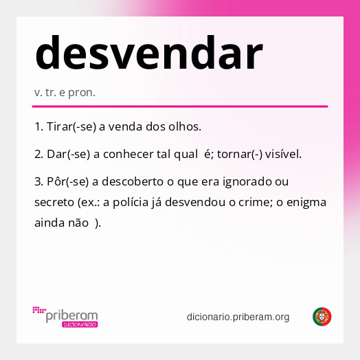 Significado de desvendar