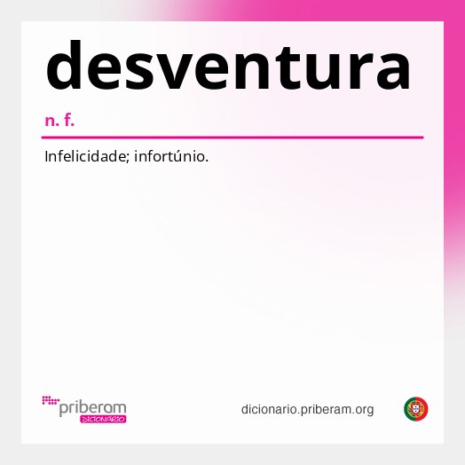Significado de desventura