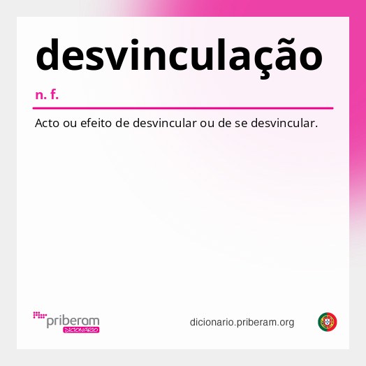 Significado de desvinculação