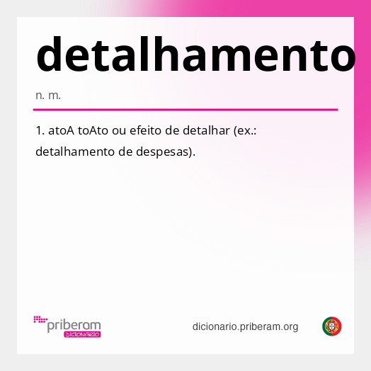 Significado de detalhamento