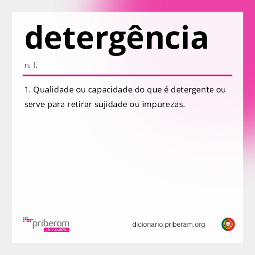 Significado de detergência