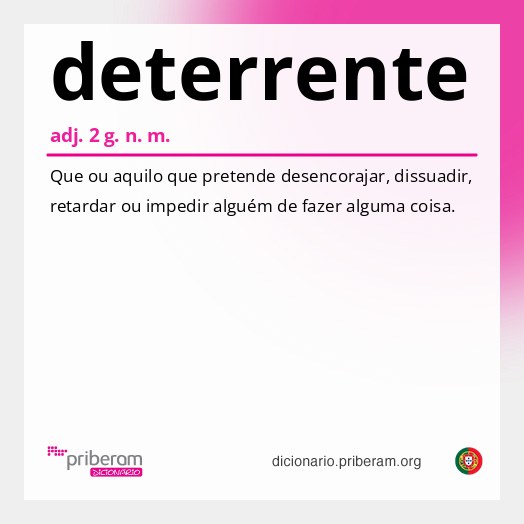 Significado de deterrente