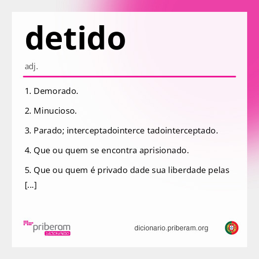 Significado de detido