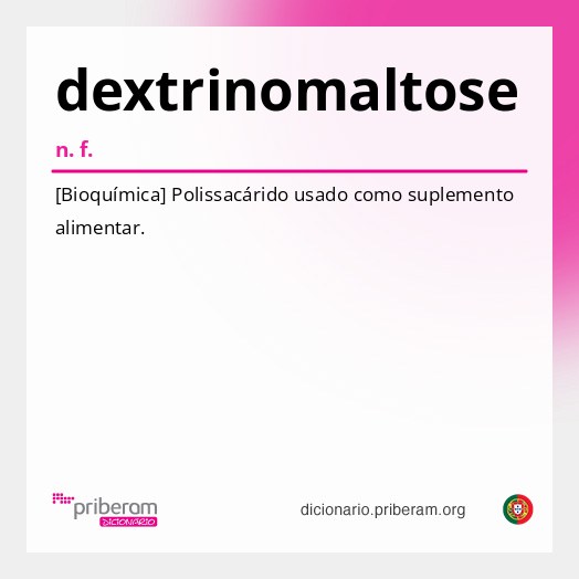 Significado de dextrinomaltose