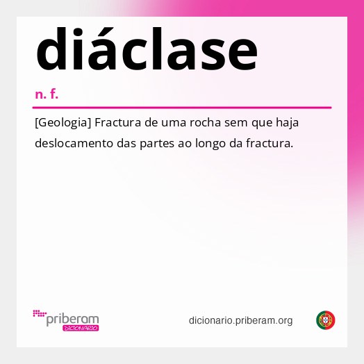 Significado de diáclase