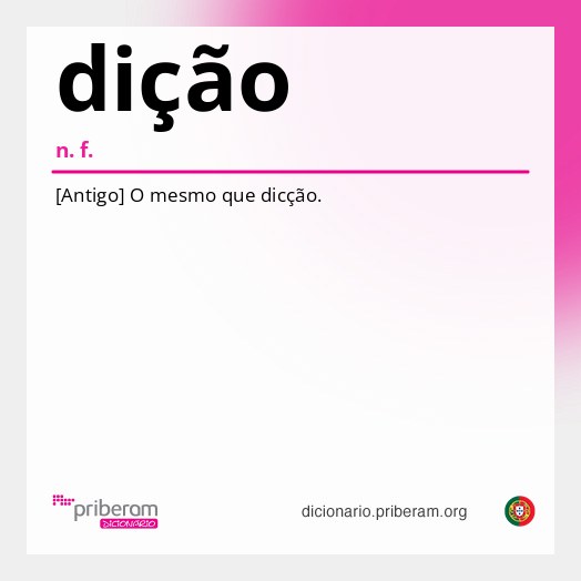 Significado de dição