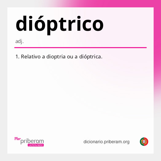Significado de dióptrico
