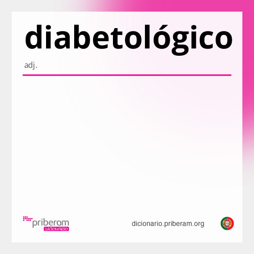 Significado de diabetológico