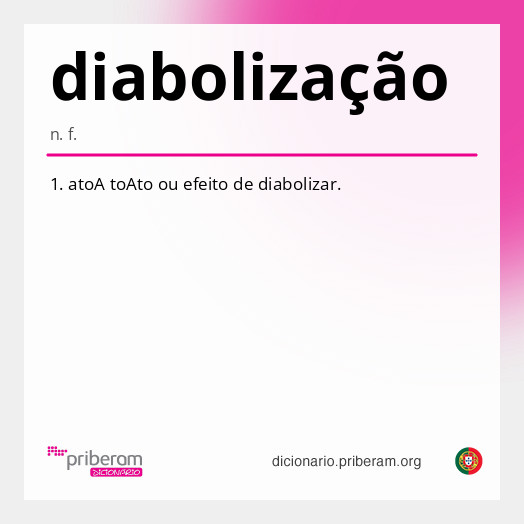 Significado de diabolização