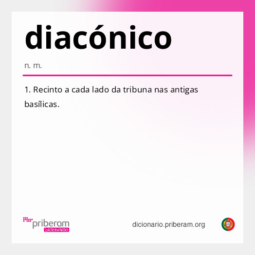 Significado de diacónico
