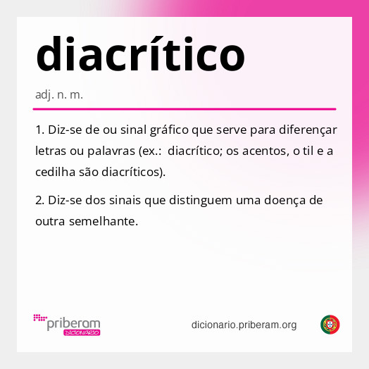 Significado de diacrítico