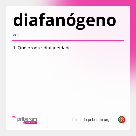 Significado de diafanógeno