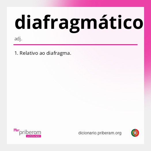 Significado de diafragmático