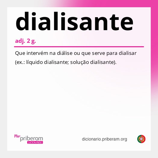 Significado de dialisante