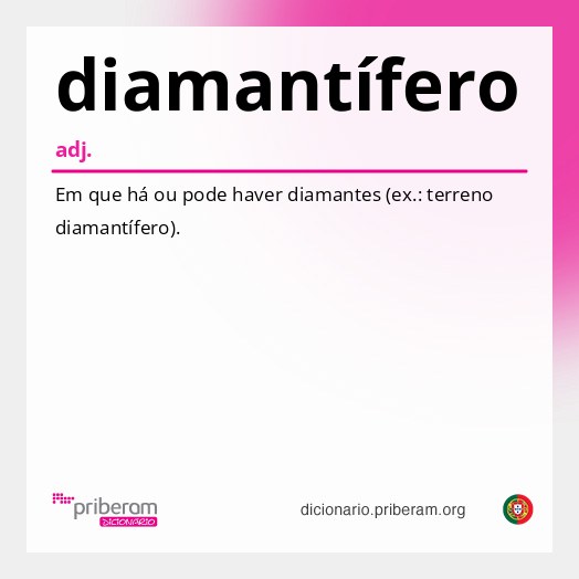 Significado de diamantífero