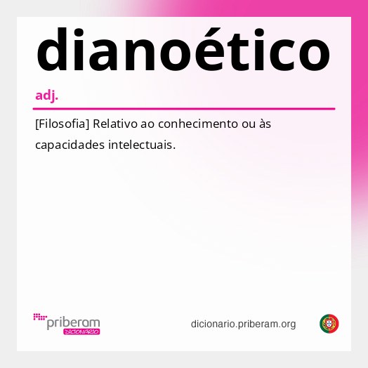 Significado de dianoético