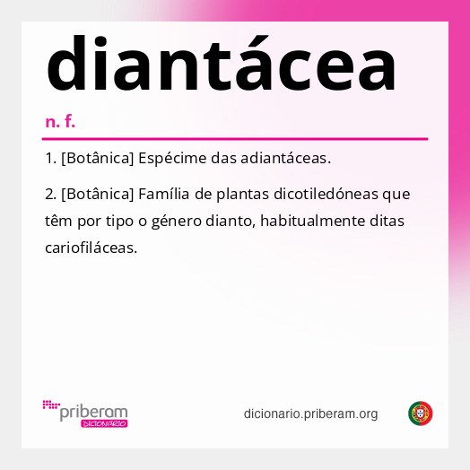 Significado de diantácea