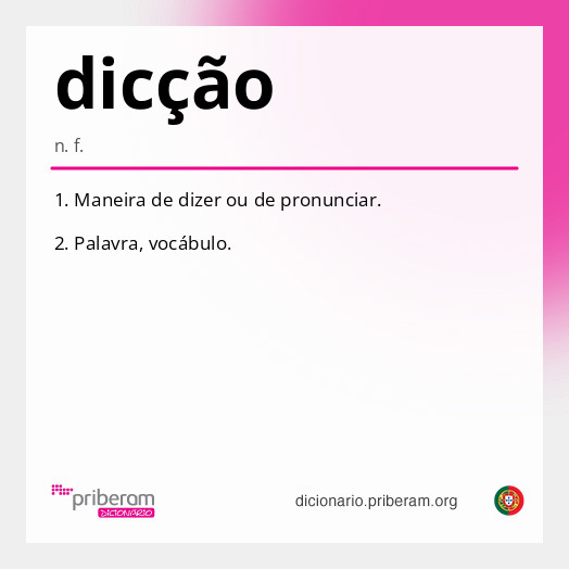 Significado de dicção