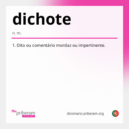 Significado de dichote