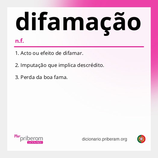 Significado de difamação