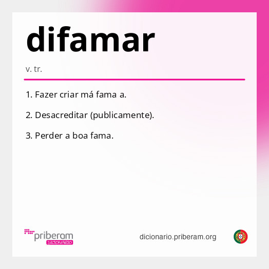 Significado de difamar