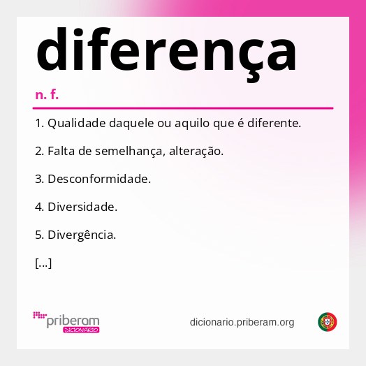 Significado de diferença