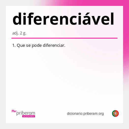 Significado de diferenciável