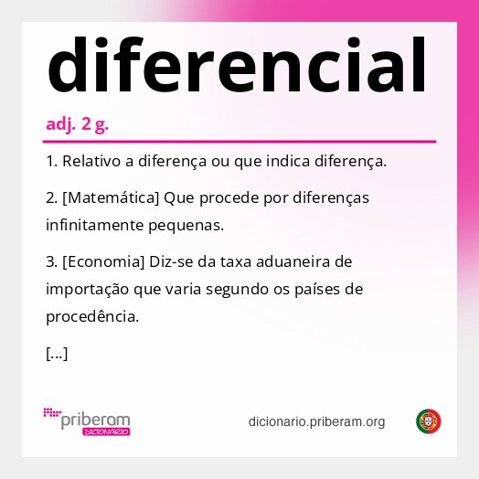 Significado de diferencial