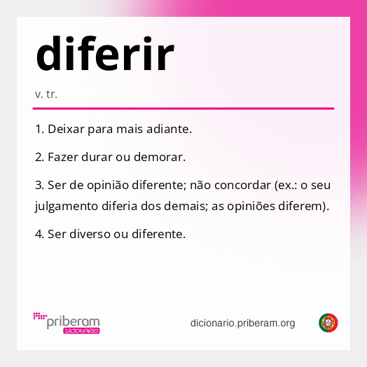 Significado de diferir