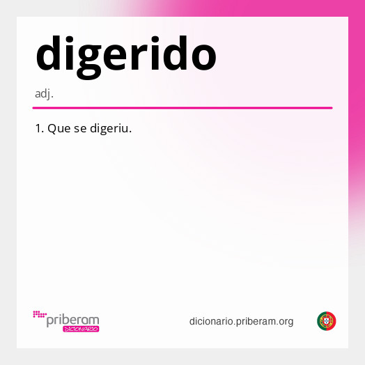 Significado de digerido