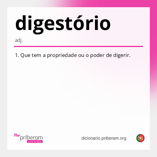 Significado de digestório