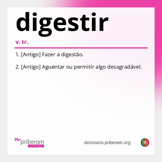 Significado de digestir