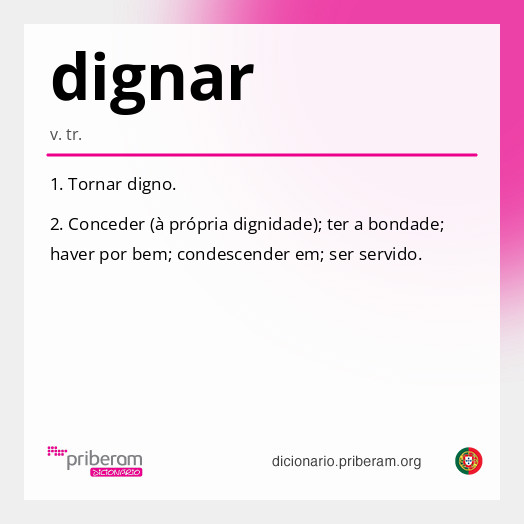 Significado de dignar