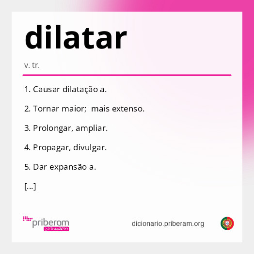 Significado de dilatar