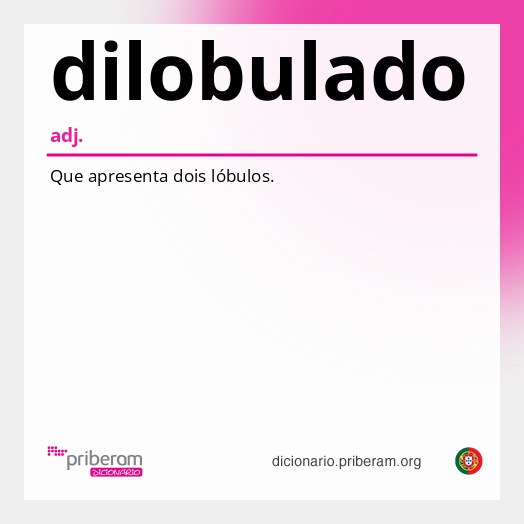 Significado de dilobulado