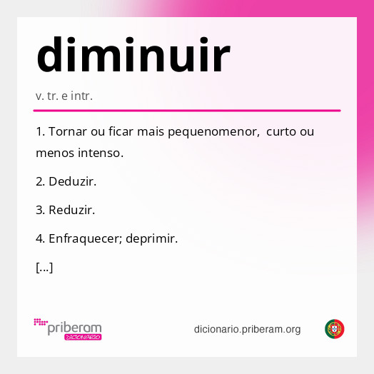 Significado de diminuir