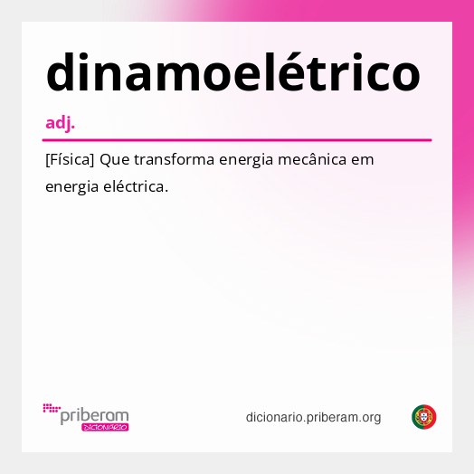 Significado de dinamoelétrico