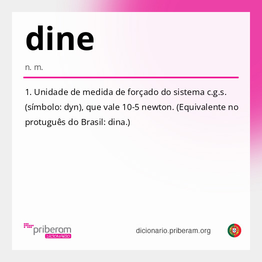 Significado de dine