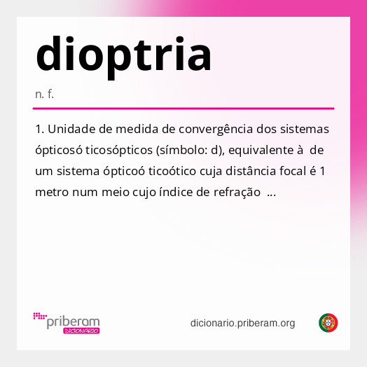 Significado de dioptria