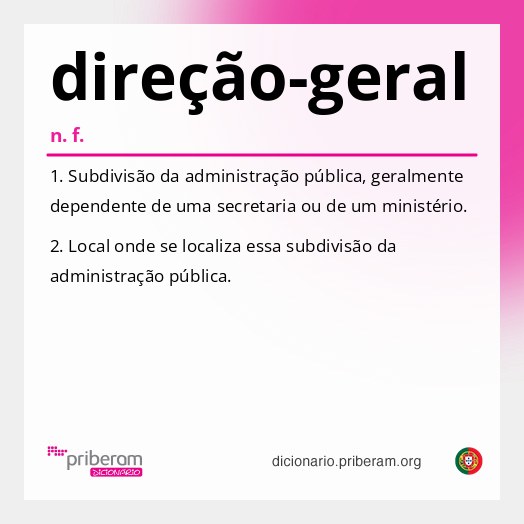Significado de direção-geral