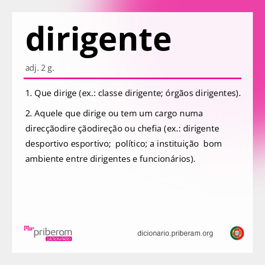 Significado de dirigente