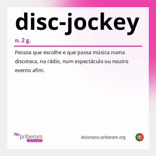 Significado de disc-jockey